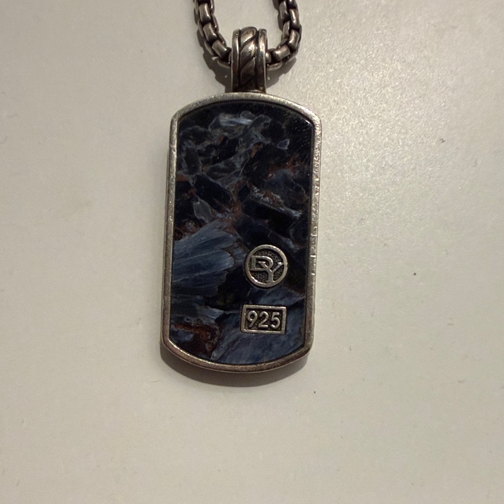 David Yurman Pietersite 925 Silver Pendant
Dog Tag